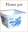 japan pottery ceramics | flower pot