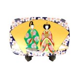 Small Decorative Plate Senmen hina (Small)  (Plate displayed at the Girls' Festival)