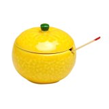 Condiment Container with Bamboo Spoon Yuzu Citron