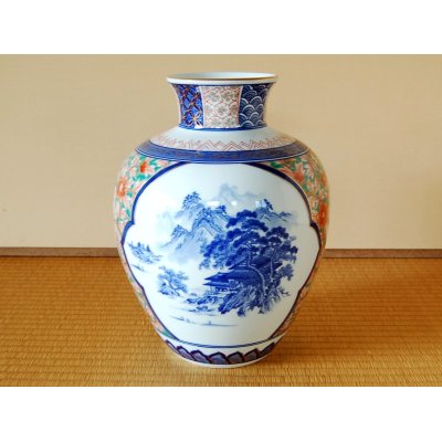 Photo2: Vase Ko-imari sansui