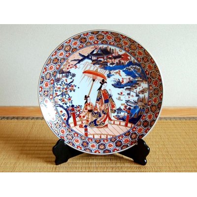 [Made in Japan] Kinsai yuuen Ornamental plate(30cm)