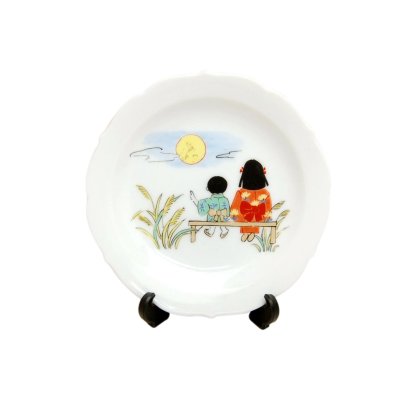 [Made in Japan] Otsukimi (September) Monthly Small ornamental plate