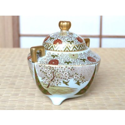 Photo3: Incense Burner Nishiki shunkei-zu