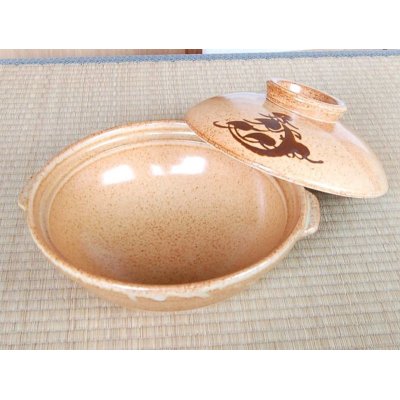 Photo2: Earthen Pot DONABE Anraku 8-sun (for two people)