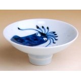 Sake Cup Umi no sachi Squid (8.5cm/3.3in)