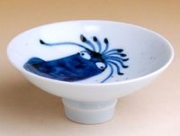 Sake Cup Umi no sachi Squid (8.5cm/3.3in)