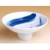 Sake Cup Ryumon Blue brush (8.5cm/3.3in)