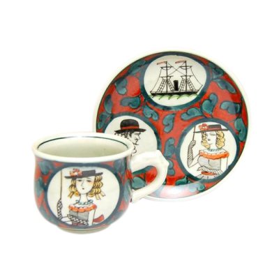 [Made in Japan] Nanbanjin (Red) Cup and saucer