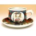 Photo2: Coffee Cup and Saucer Nanbanjin (Red) (2)