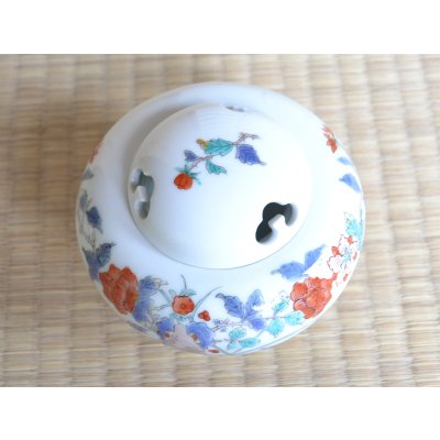 Photo3: Incense Burner Nishiki botan