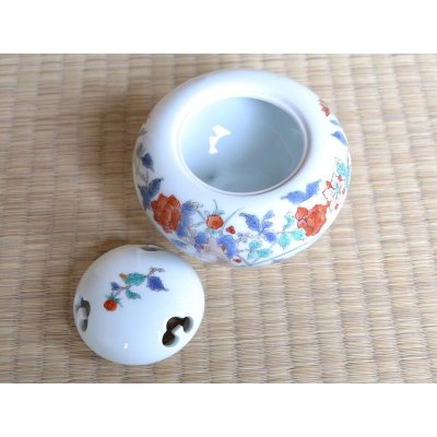 Photo4: Incense Burner Nishiki botan