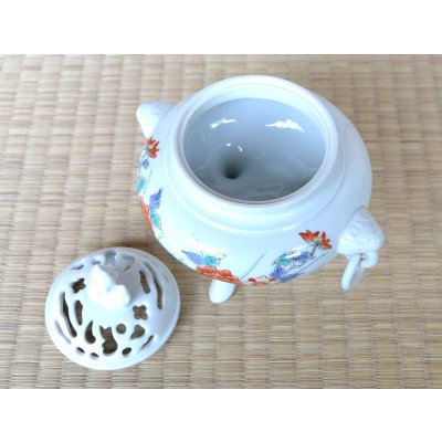 Photo5: Incense Burner Nishiki botan mitsuashi