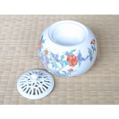 Photo4: Incense Burner Nishiki botan
