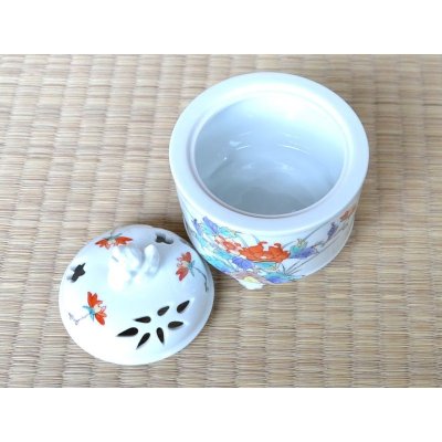 Photo4: Incense Burner Nishiki botan