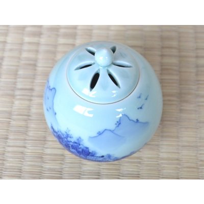 Photo3: Incense Burner Seiji sansui Landscape Uri