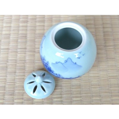 Photo4: Incense Burner Seiji sansui Landscape Uri