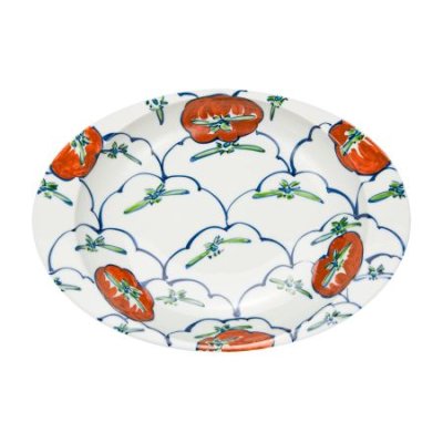 Photo2: Oval dish (26.6cm) Tomato