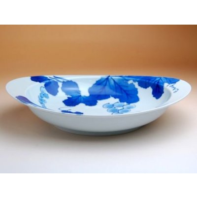 Photo3: Oval dish (26.6cm) Grape
