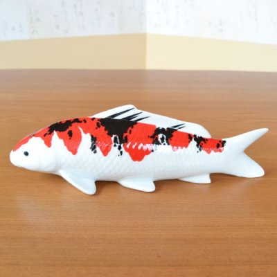 Photo2: Figurine Koi madara Carp red and black (30cm/11.8in)