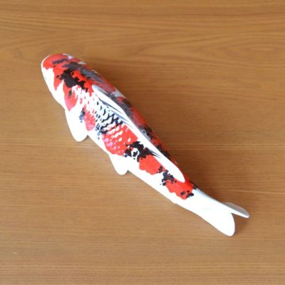 Photo4: Figurine Koi madara Carp red and black (30cm/11.8in)