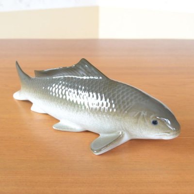 Photo3: Figurine Koi cha Carp brown (30cm/11.8in)