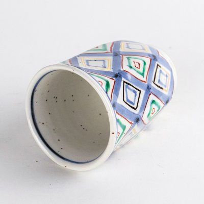Photo4: Sake Hexagonal Cup Hishi-Mon
