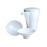 Sake set 1 pc Tokkuri bottle and 2 pcs Cups Hakuji