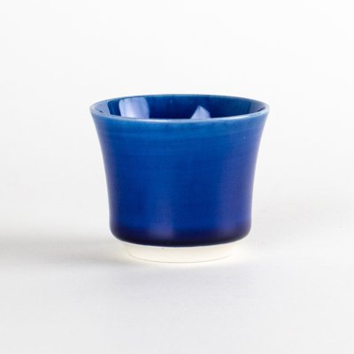 Photo1: Sake Cup Asanoha Ruri Blue