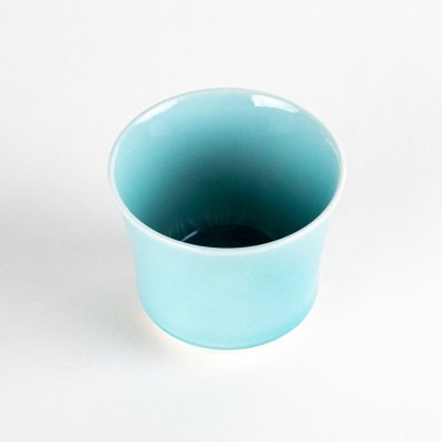 Photo3: Sake Cup Asanoha Aquamarine