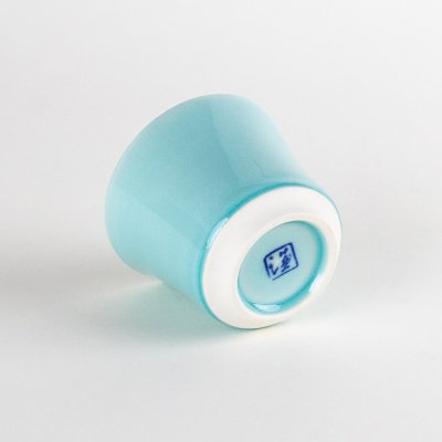 Photo4: Sake Cup Asanoha Aquamarine