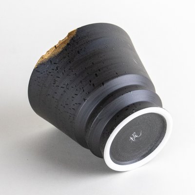 Photo6: Ceramic Rocks Glass Gaku Black