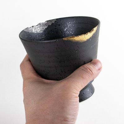 Photo8: Ceramic Rocks Glass Gaku Black