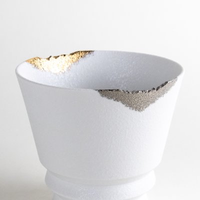 Photo3: Ceramic Rocks Glass Gaku White