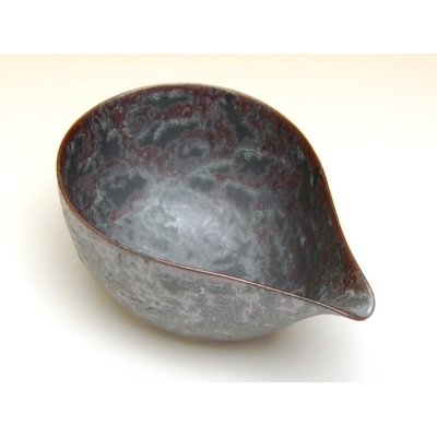 Photo2: Small Bowl (13.8cm) Kuro shibori katakuchi