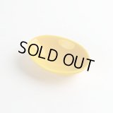 Small Plate Oval mamezara Yellow (7cm/2.7in)