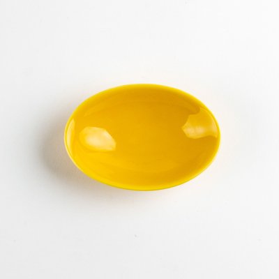 Photo2: Small Plate Oval mamezara Yellow (7cm/2.7in)