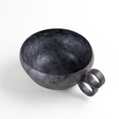 Photo2: Medium Bowl Soup cup Kuro shibori (15.3cm/6in)