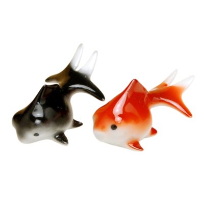 [Made in Japan] Demekin goldfish (Black & Red)Ornament doll