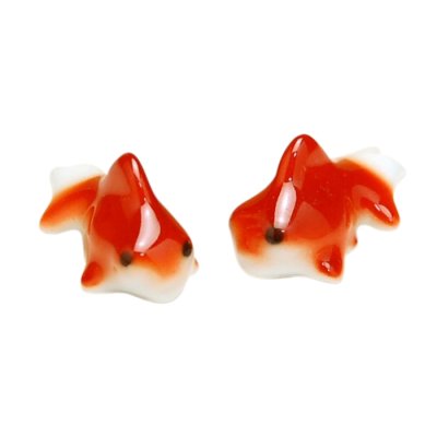 [Made in Japan] Mini demekin goldfish (Red & Red) Ornament doll