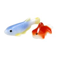 Medaka killifish & Demekin goldfish mini Ornament doll