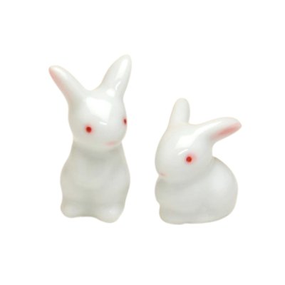 [Made in Japan] Shiro usagi rabbit (pair) Ornament doll