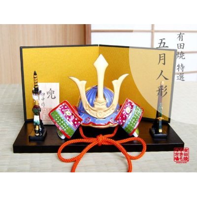 [Made in Japan] Yushou Kabuto doll (a doll displayed at the Boys' Festival)