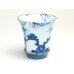 Photo2: Sake Cup Sometsuke Syochikubai (Vertical) SAKE GLASS (2)