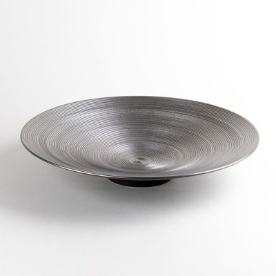 Photo1: Large Plate Sendan Platinum (22.4cm/8.8in)