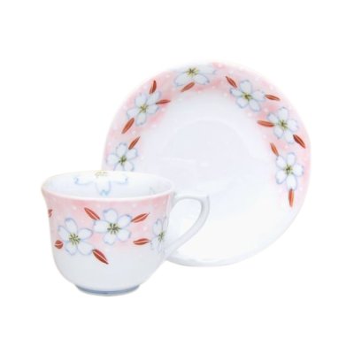 [Made in Japan] Somenishiki Sakura Cup and saucer