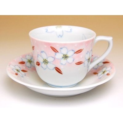 Photo2: Coffee Cup and Saucer Somenishiki Sakura