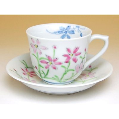 Photo2: Somenishiki cosmos Cup and saucer