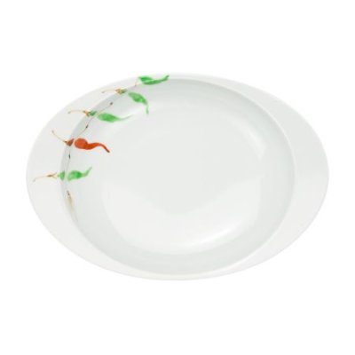Photo2: Red pepper Oval dish (26.6cm)