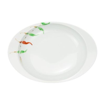 Photo2: Oval dish (26.6cm) Red pepper