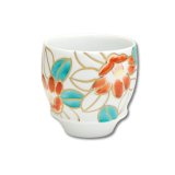 Sake Cup Kinsai Tsubaki (Round) SAKE GLASS